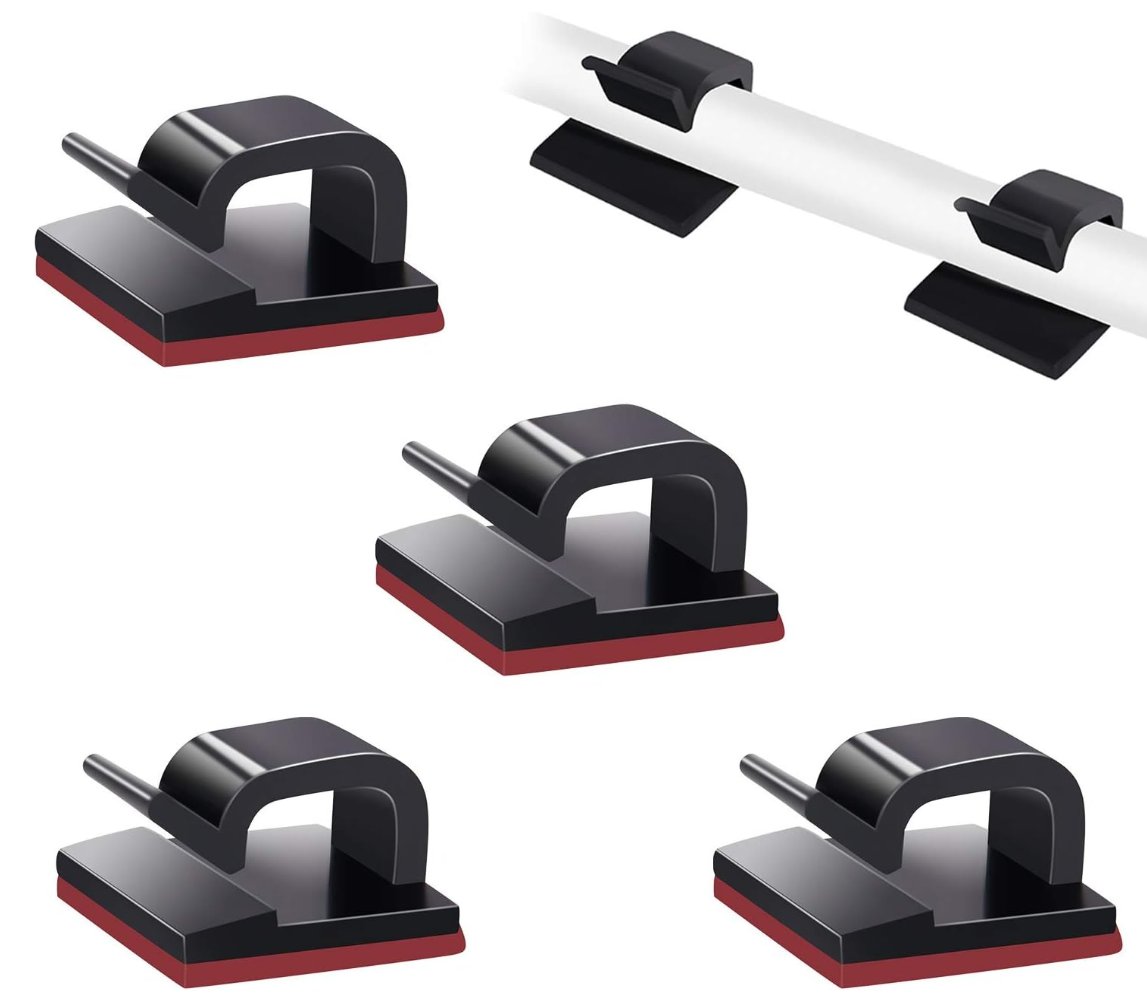 50-Pack Self Adhesive Cable Clips for Wire Management