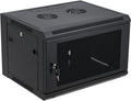 6U Wall Mount Network Server Cabinet with Locking Glass Door