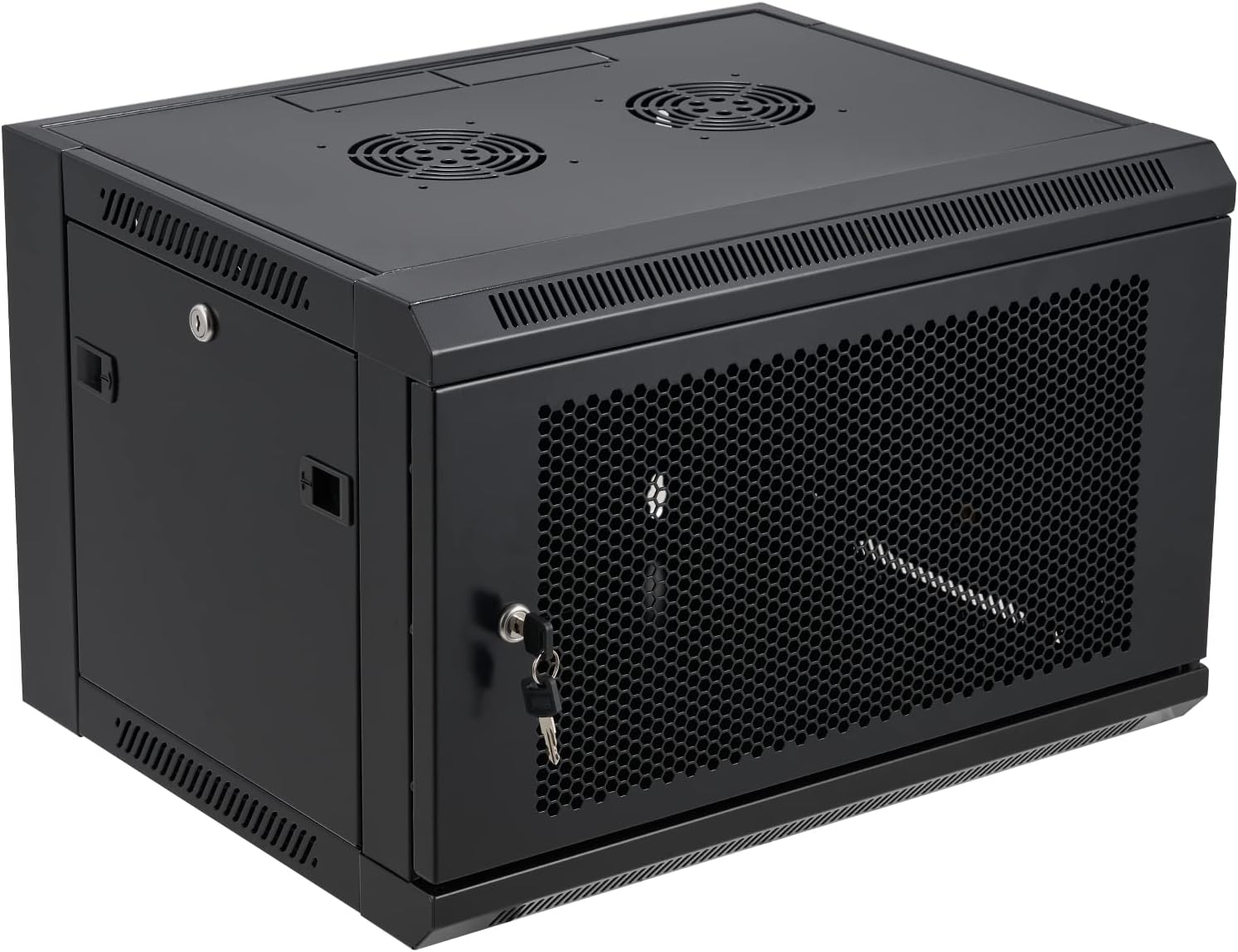 6U Wall Mount Network Server Cabinet with Locking Glass Door