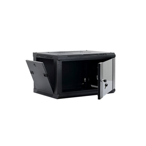 12U Wall Mount Network Rack - Front View with Equipment Installed